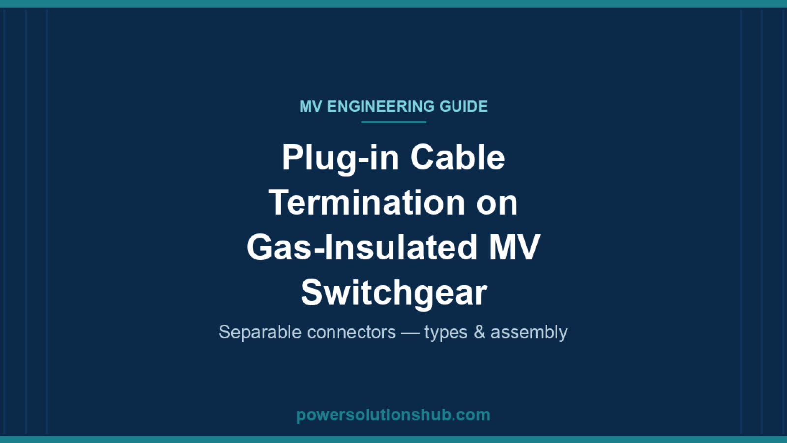 Plug-in cable termination on gas-insulated MV switchgear — cover