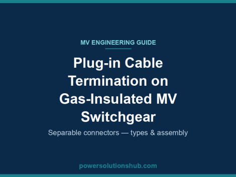 Plug-in cable termination on gas-insulated MV switchgear — cover