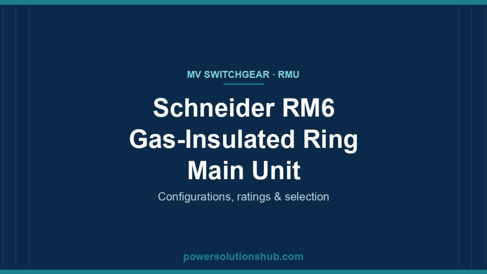 Schneider RM6 gas-insulated ring main unit — cover
