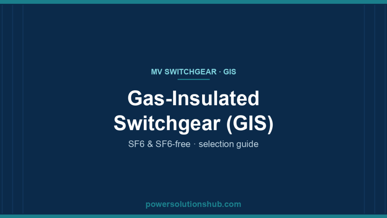 Gas-insulated medium-voltage switchgear — sealed-for-life SF6 panel for MV distribution