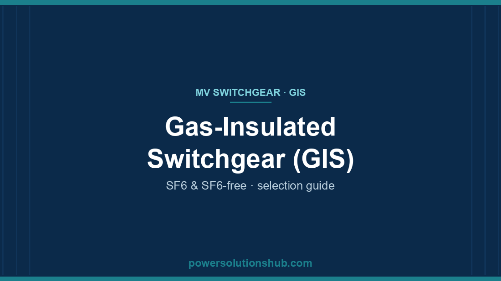 Gas-insulated medium-voltage switchgear — sealed-for-life SF6 panel for MV distribution