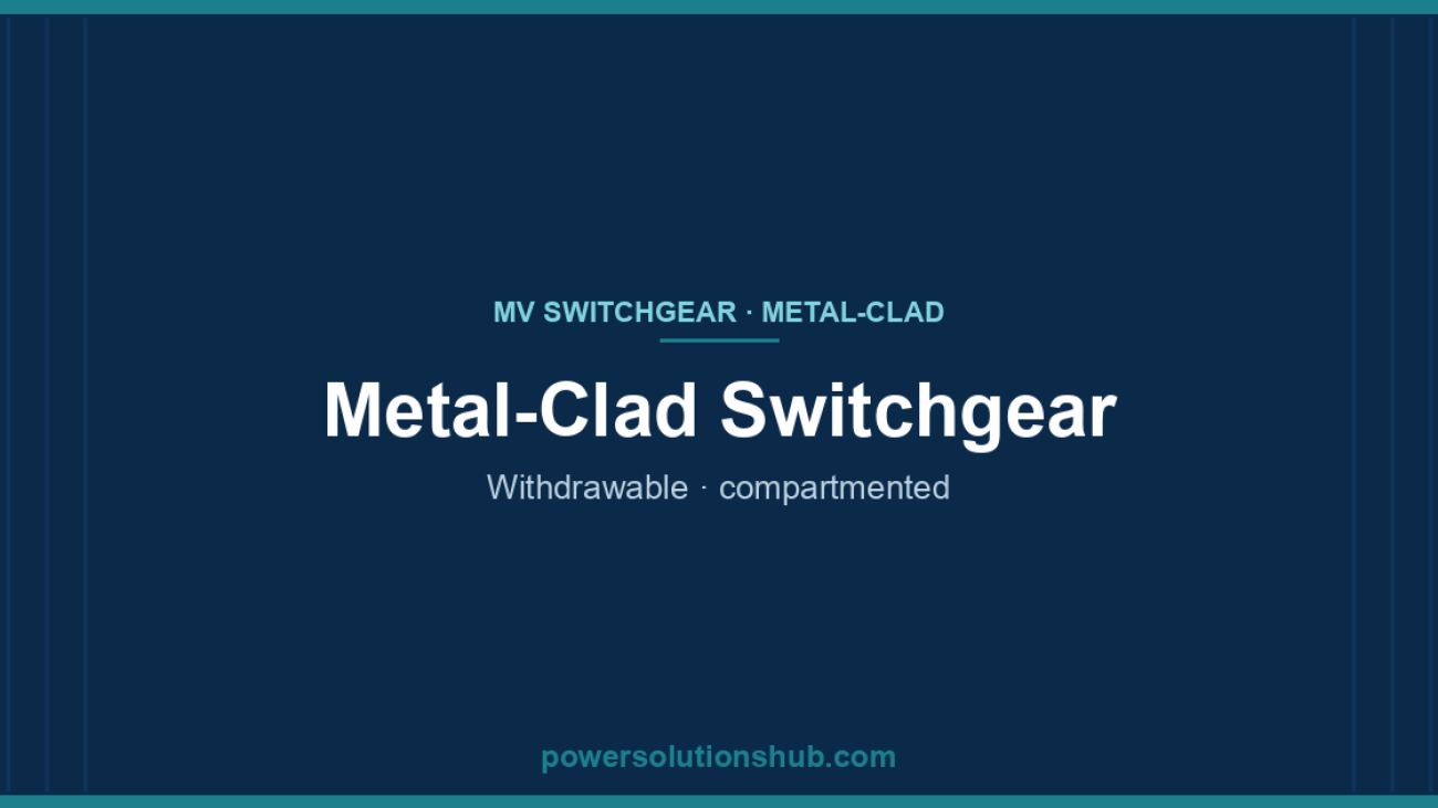 Metal-clad medium-voltage switchgear — withdrawable compartmented panels for primary distribution