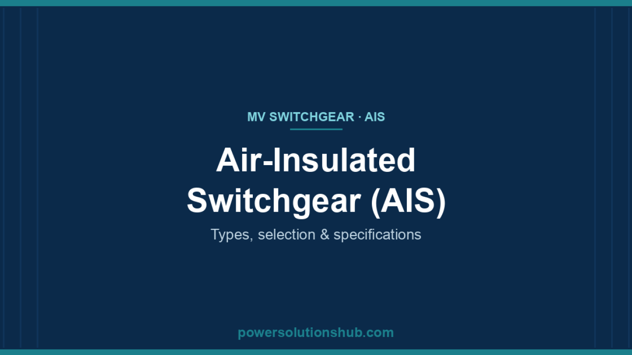 Air-insulated medium-voltage switchgear — panel line-up for MV distribution