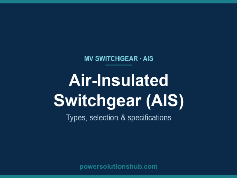 Air-insulated medium-voltage switchgear — panel line-up for MV distribution