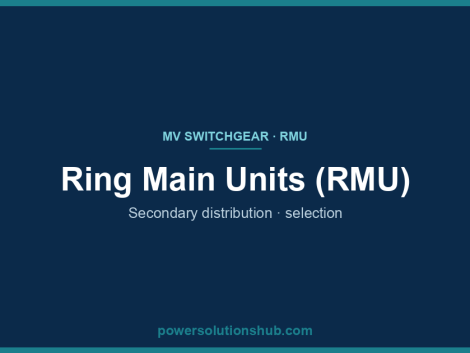 Ring main unit (RMU) for medium-voltage secondary distribution — compact sealed switchgear