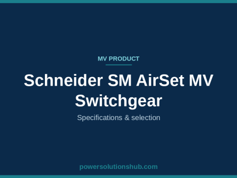 Schneider SM AirSet MV Switchgear