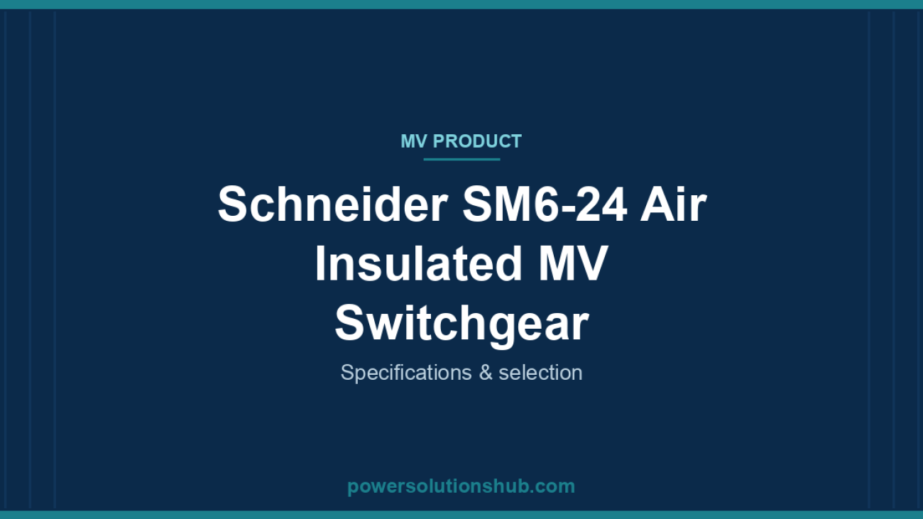 Schneider SM6-24 Air Insulated Medium Voltage Switchgear