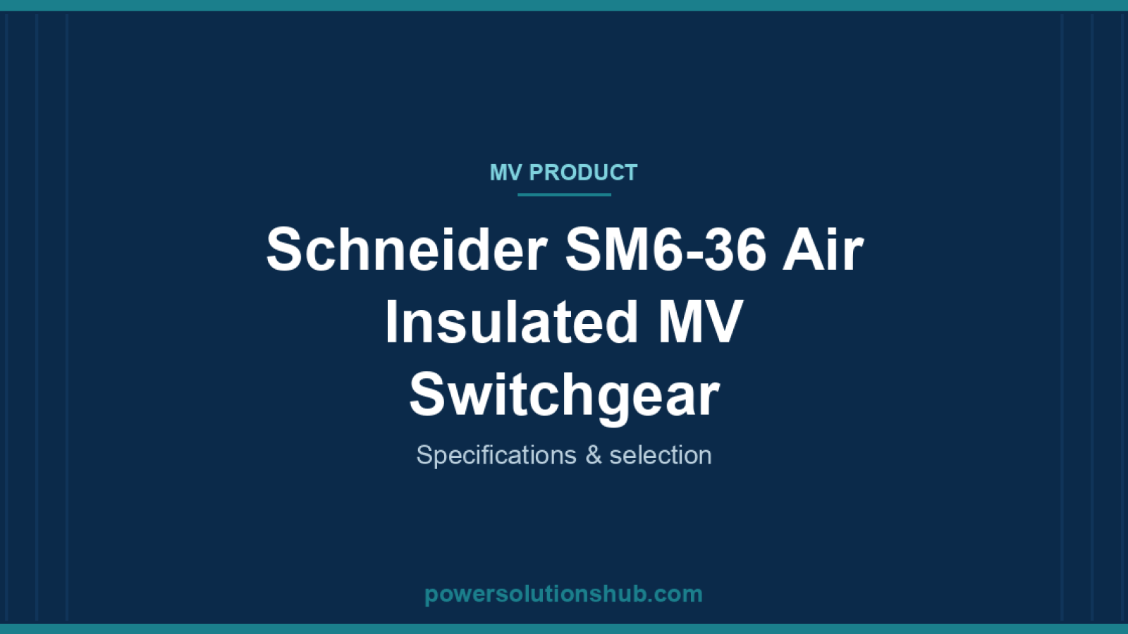 Schneider SM6-36 Air Insulated Medium Voltage Switchgear