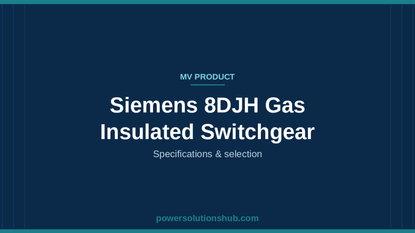 Siemens 8DJH Gas Insulated Switchgear