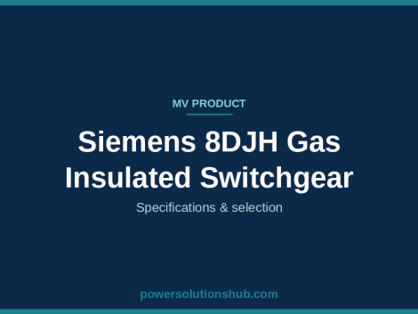 Siemens 8DJH Gas Insulated Switchgear