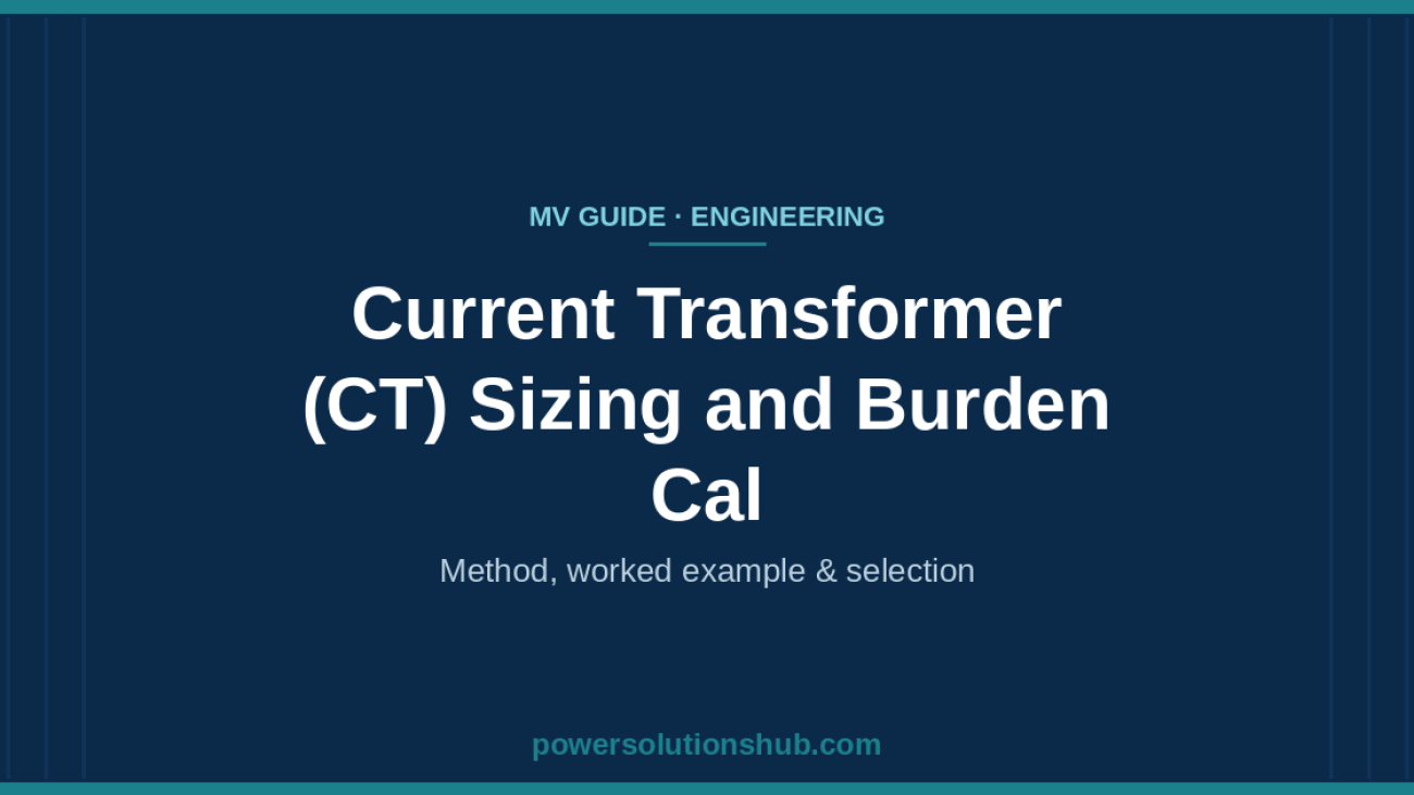 Current Transformer (CT) Sizing and Burden Cal