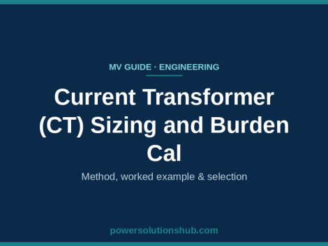 Current Transformer (CT) Sizing and Burden Cal