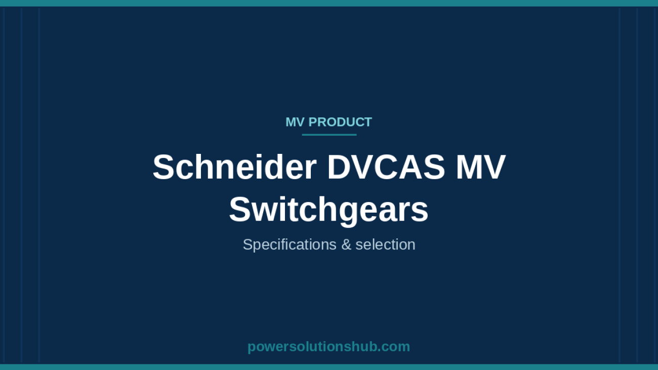 Schneider DVCAS MV Switchgears