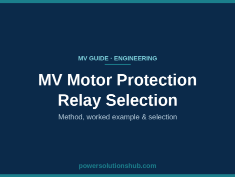 MV Motor Protection Relay Selection