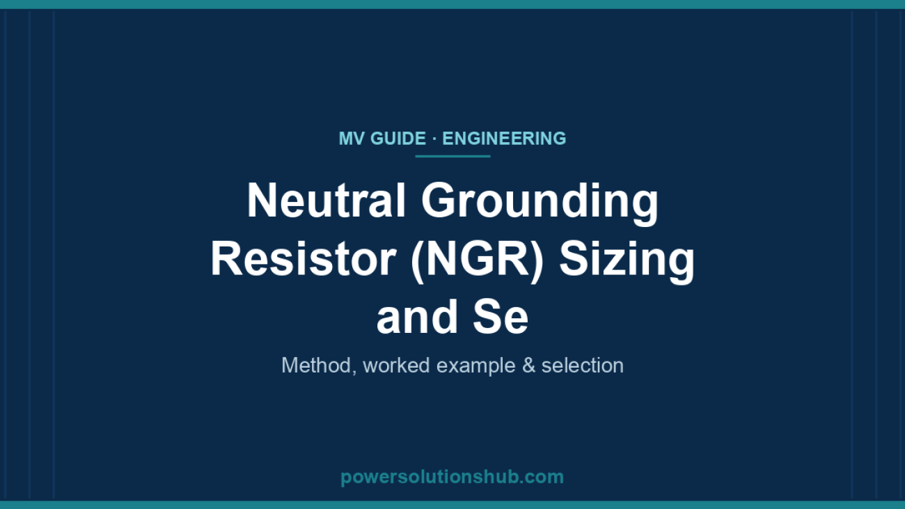 Neutral Grounding Resistor (NGR) Sizing and Se