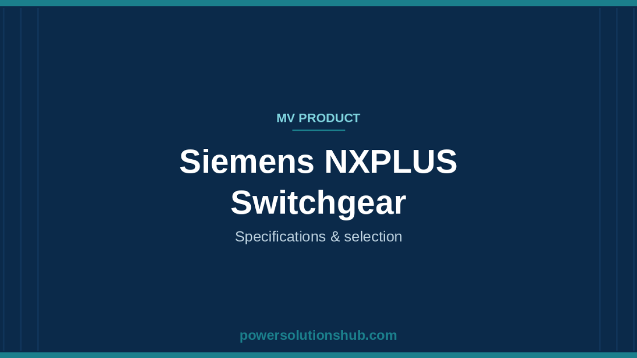Siemens NXPLUS Switchgear
