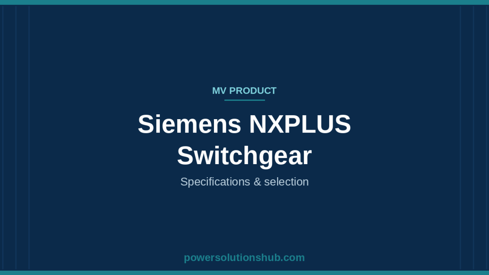Siemens NXPLUS Switchgear