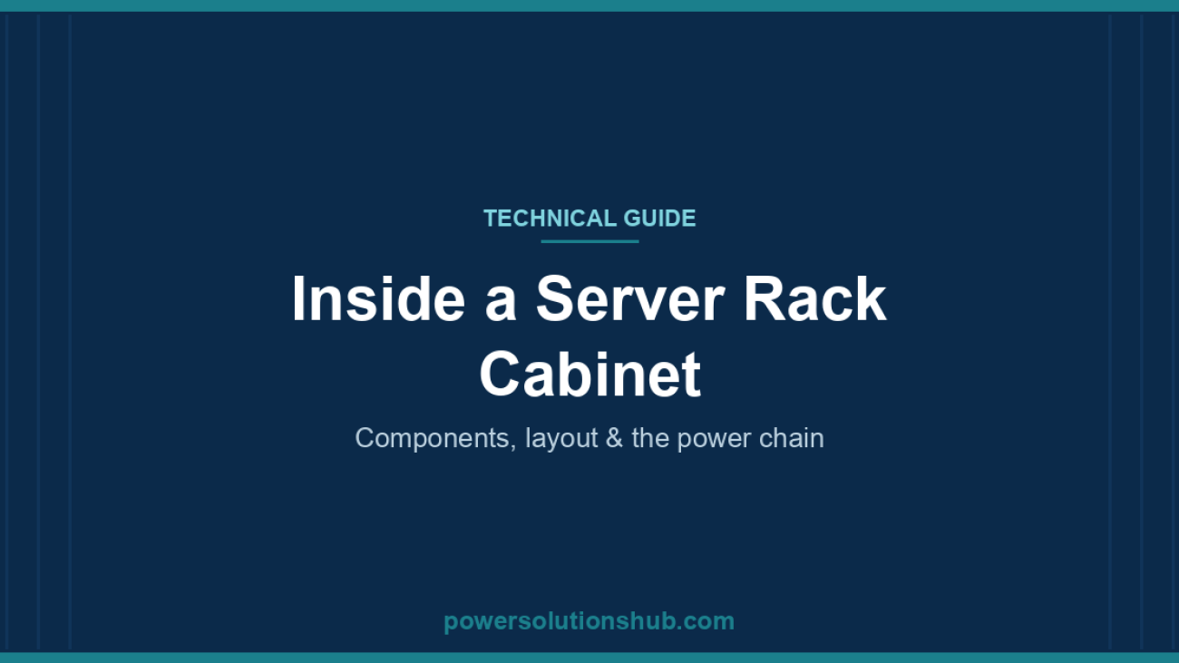 Inside a server rack cabinet — Power Solutions Hub technical guide