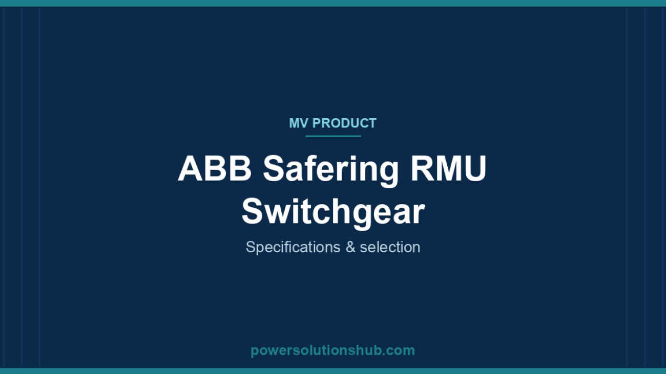 ABB Safering RMU Switchgear