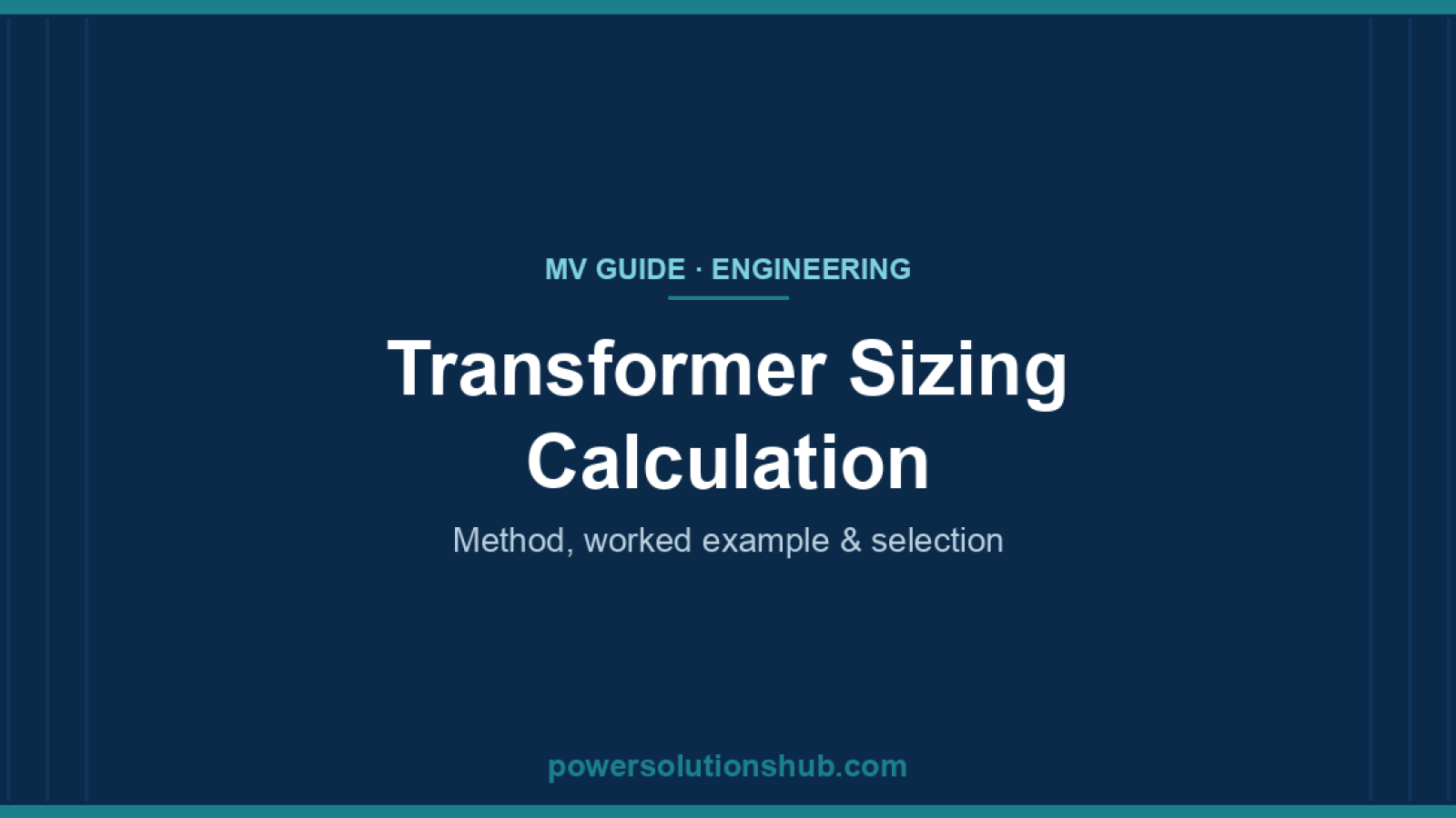 Transformer Sizing Calculation