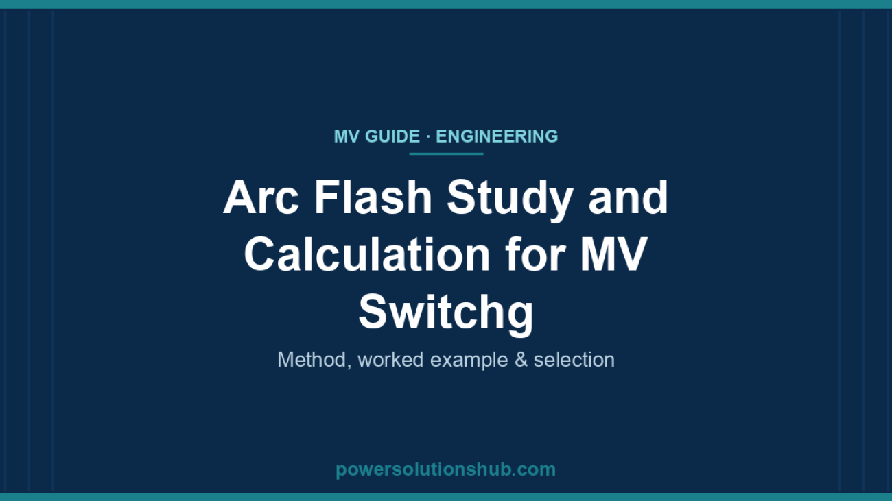 Arc Flash Study and Calculation for MV Switchg