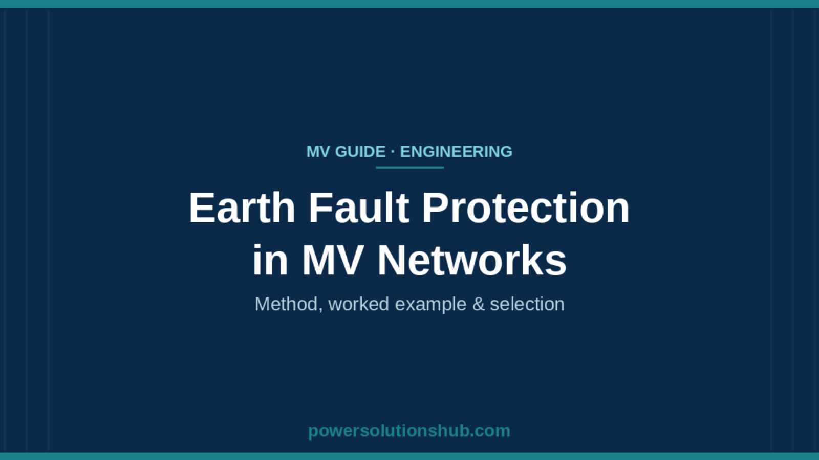 Earth Fault Protection in MV Networks
