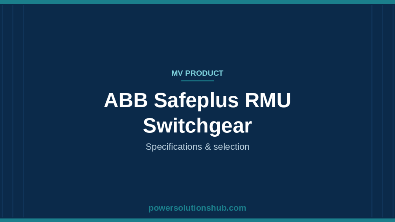 ABB Safeplus RMU Switchgear