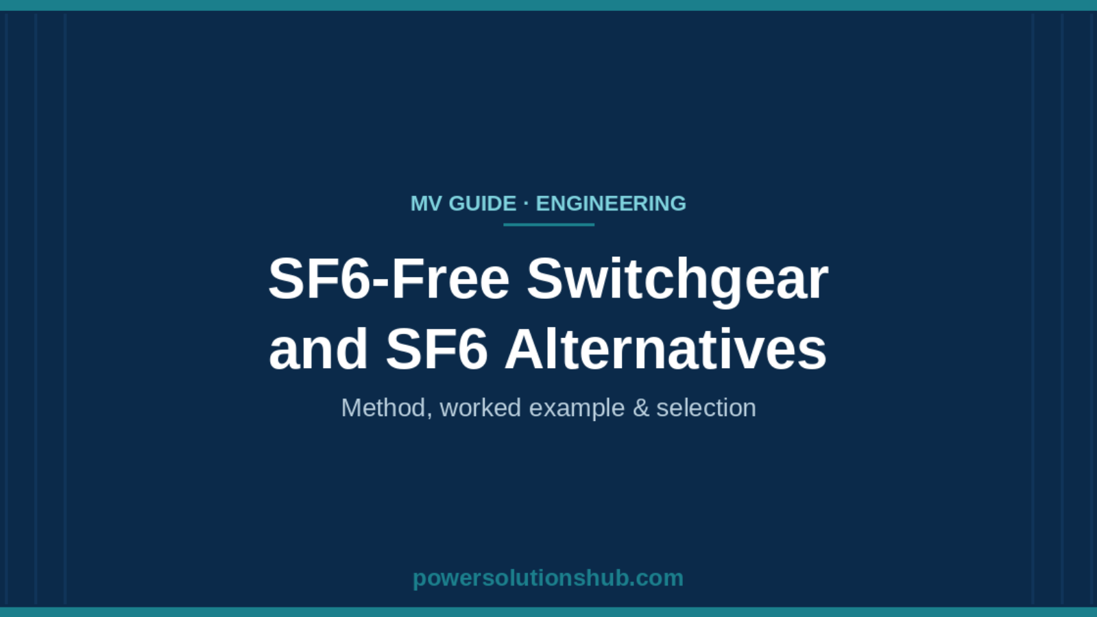 SF6-Free Switchgear and SF6 Alternatives